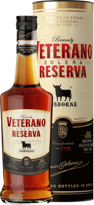 Osborne Veterano Reserva Brandy Solera in Geschenkverpackung