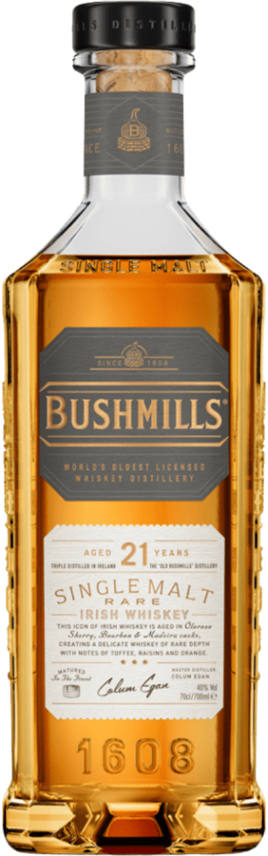 Bushmills 21 Years Old Single Malt Rare Irish Whiskey