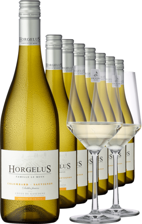 2023 Horgelus Blanc im 8er-Vorratspaket inkl. 2er-Set Zwiesel Glas »PURE«