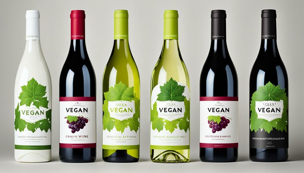 Wein Etikettierung und vegane Weinlabels